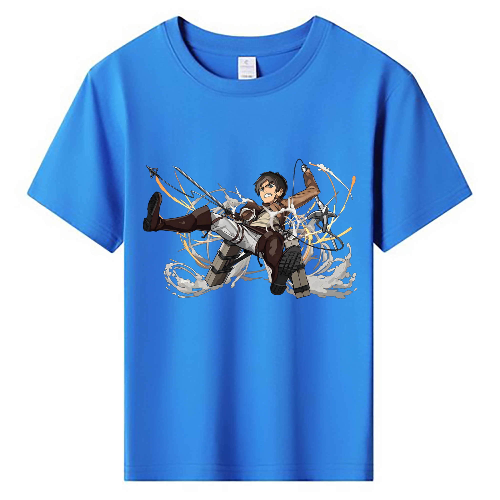 （画像用） 進撃の巨人 エレン･イェーガー Attack on Titan Eren Jäger 綿100％キッズTシャツ（フロントプリント）